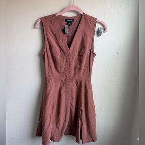 Club Monaco day to night mini dress in cinnamon